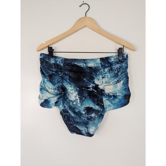 Torrid Underwire Long Line Top and High Waist Ruched Bottom Bikini Set in Ocean - Picture 9 of 12